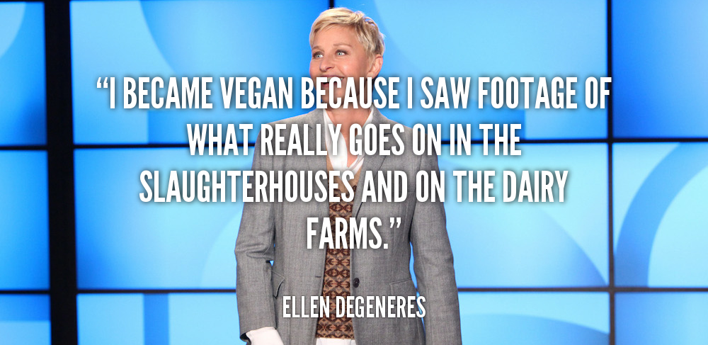 Vegan Celebrities Ellen Degeneres