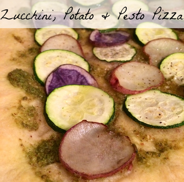 Zucchini Potato Pesto Pizza Vegan Recipe