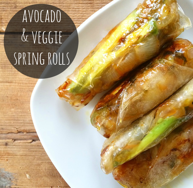 Avocado Veggie Spring Rolls Vegan Recipe
