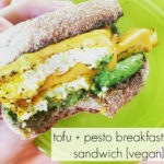 Vegan Tofu Pesto Breakfast Sandwich