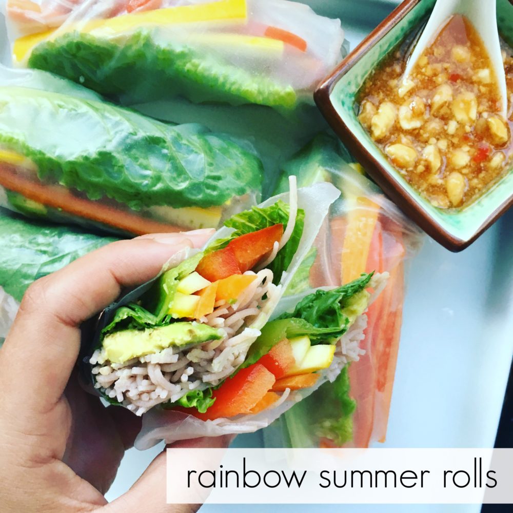 Vegan Rainbow Summer Rolls Recipe