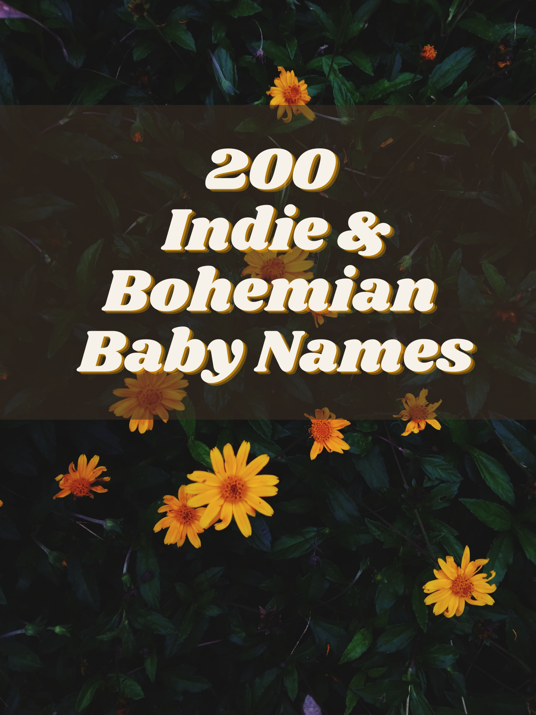 Indie Bohemian Baby Names