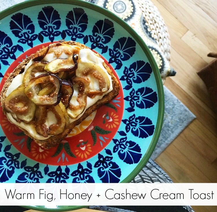 Fig, Honey, Cashew Cream Toast