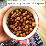 Spicy Curry Roasted Chickpeas