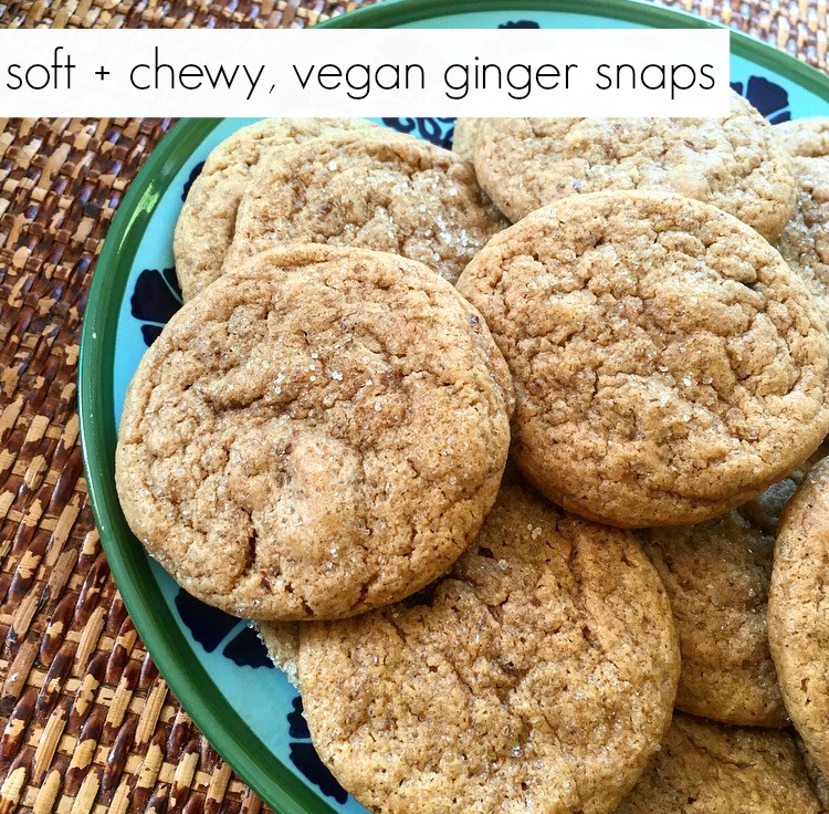 Vegan Gingersnap Cookies Soft Chewy