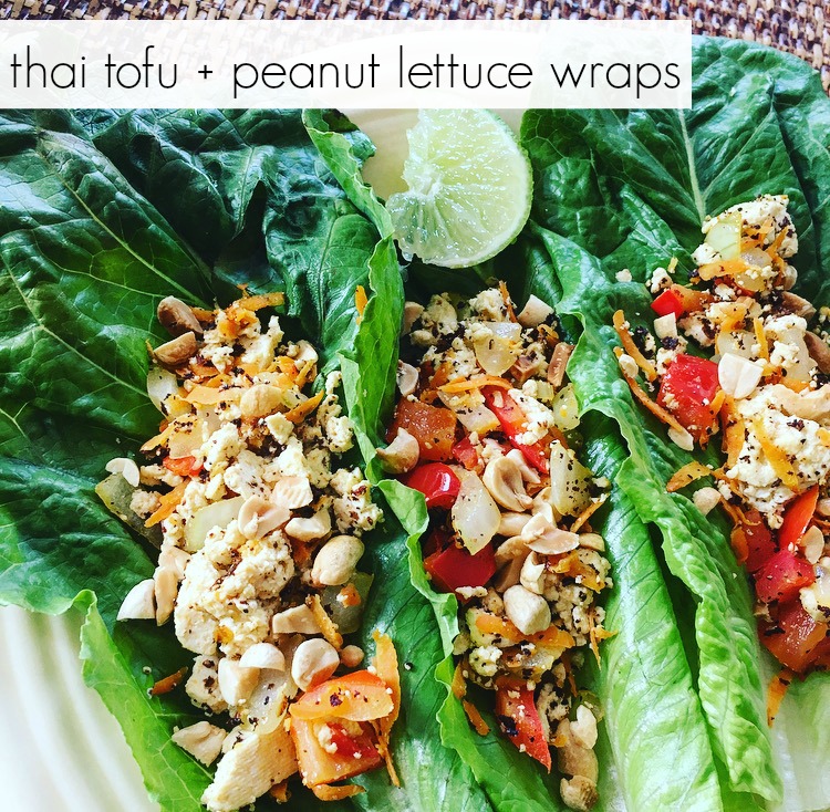 Thai Tofu Peanut Lettuce Wraps