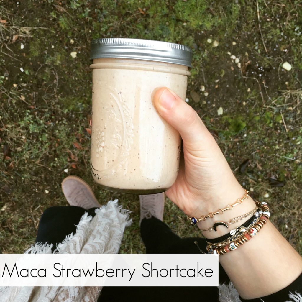 Maca Strawberry Shortcake Smoothie