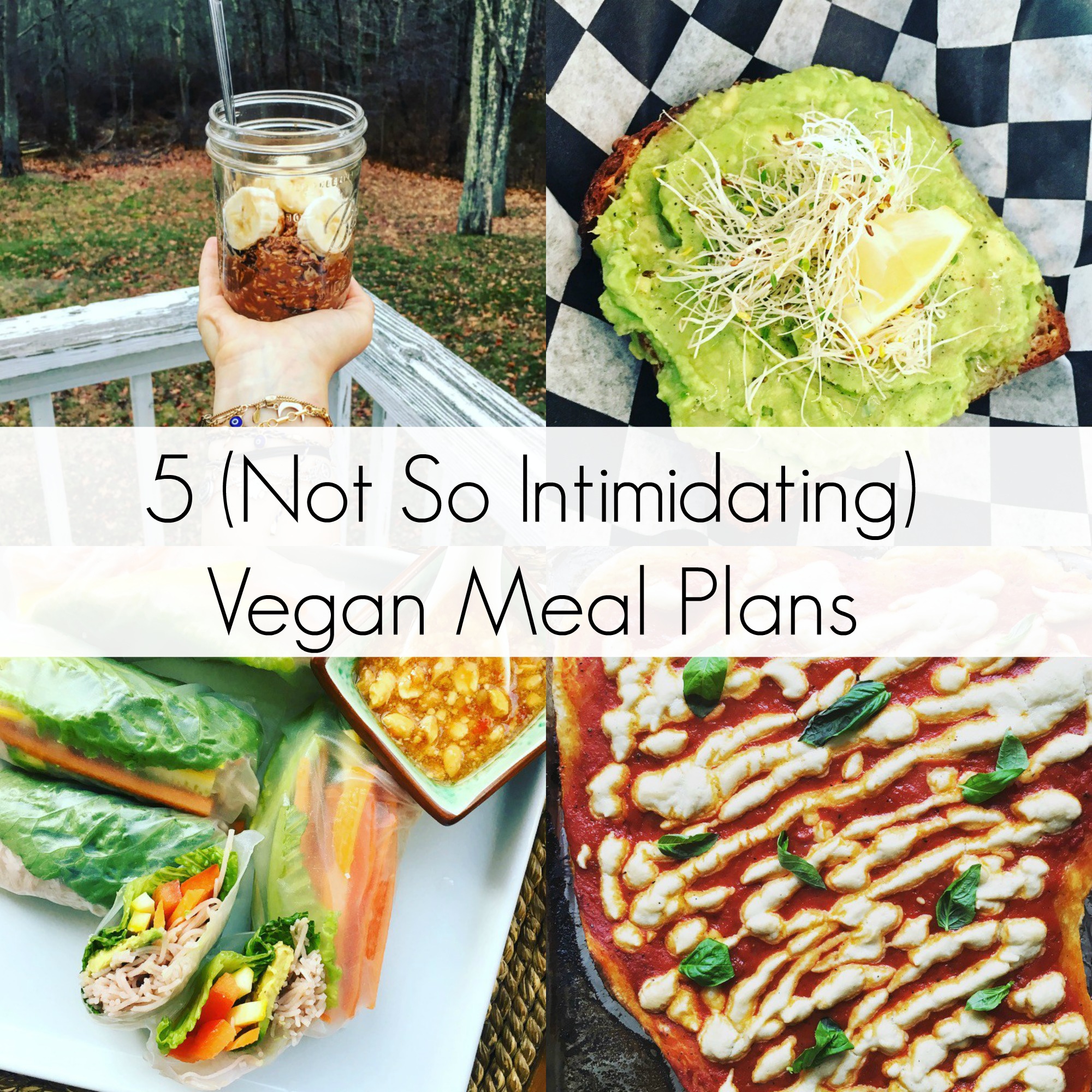 5 (Not So Intimidating) Vegan Meal Plans