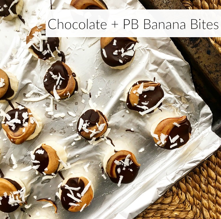 Chocolate + PB Banana Bites Vegan
