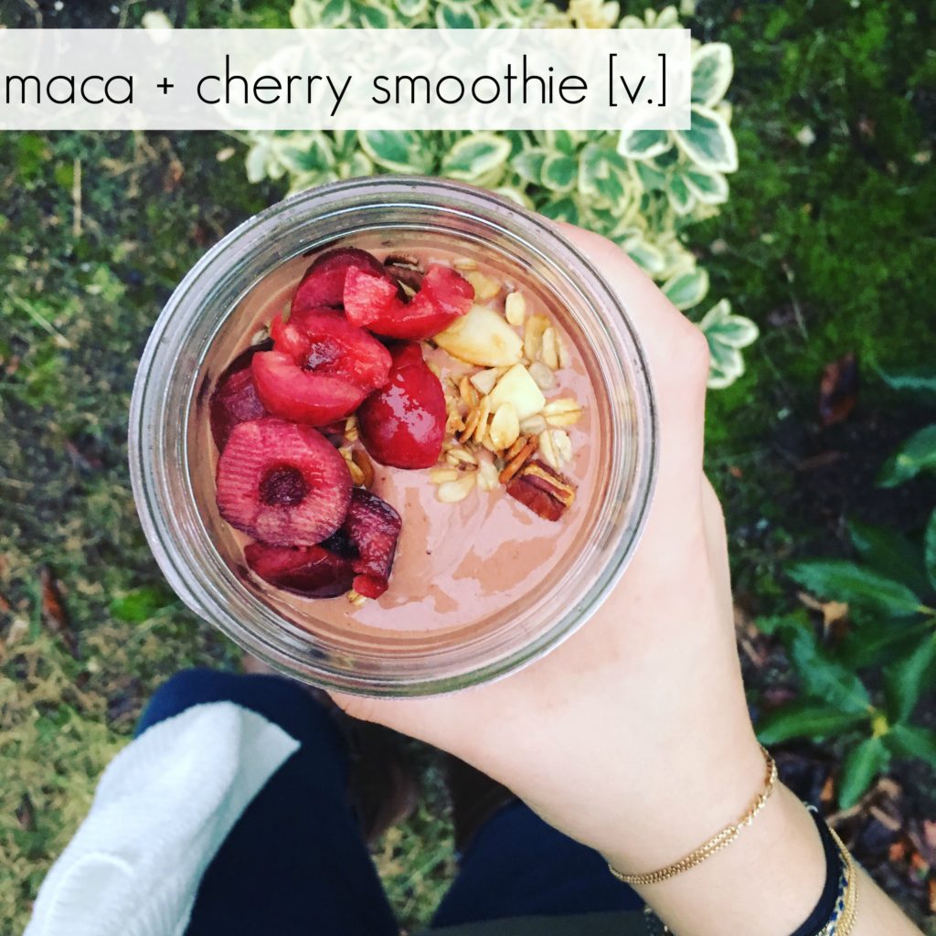 Vegan Maca Cherry Smoothie