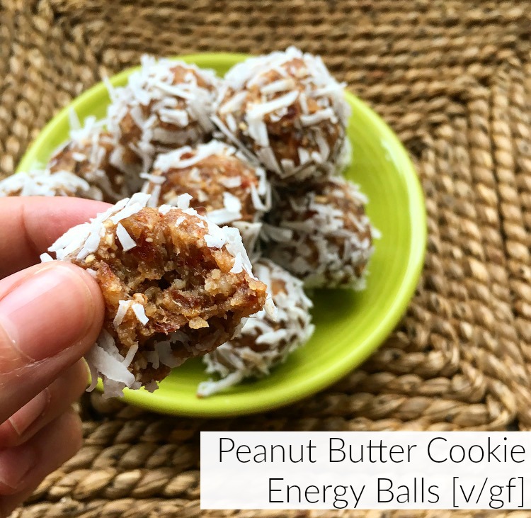 Peanut Butter Cookie Energy Balls Vegan