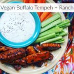 Vegan Buffalo Tempeh Wings + Ranch