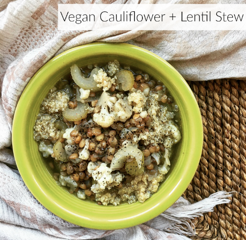 Vegan Cauliflower + Lentil Stew