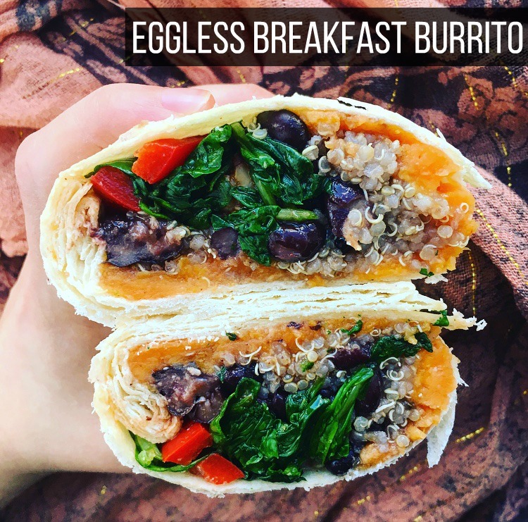 Vegan Eggless Breakfast Burrito