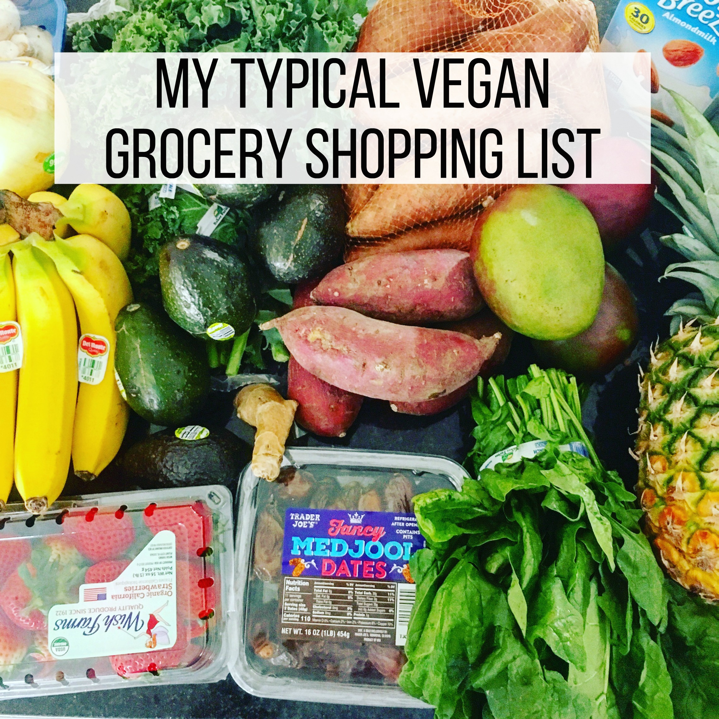 My Typical Vegan Grocery Shopping List