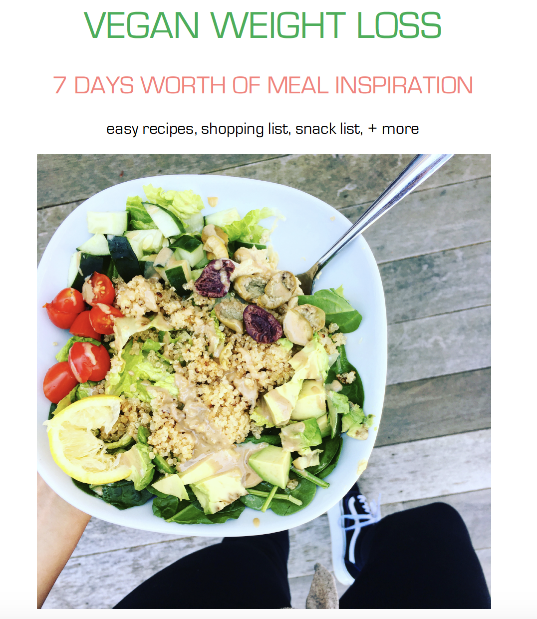 E-BOOK! Vegan Weight Loss: 7 Days Worth of Meal Inspiration