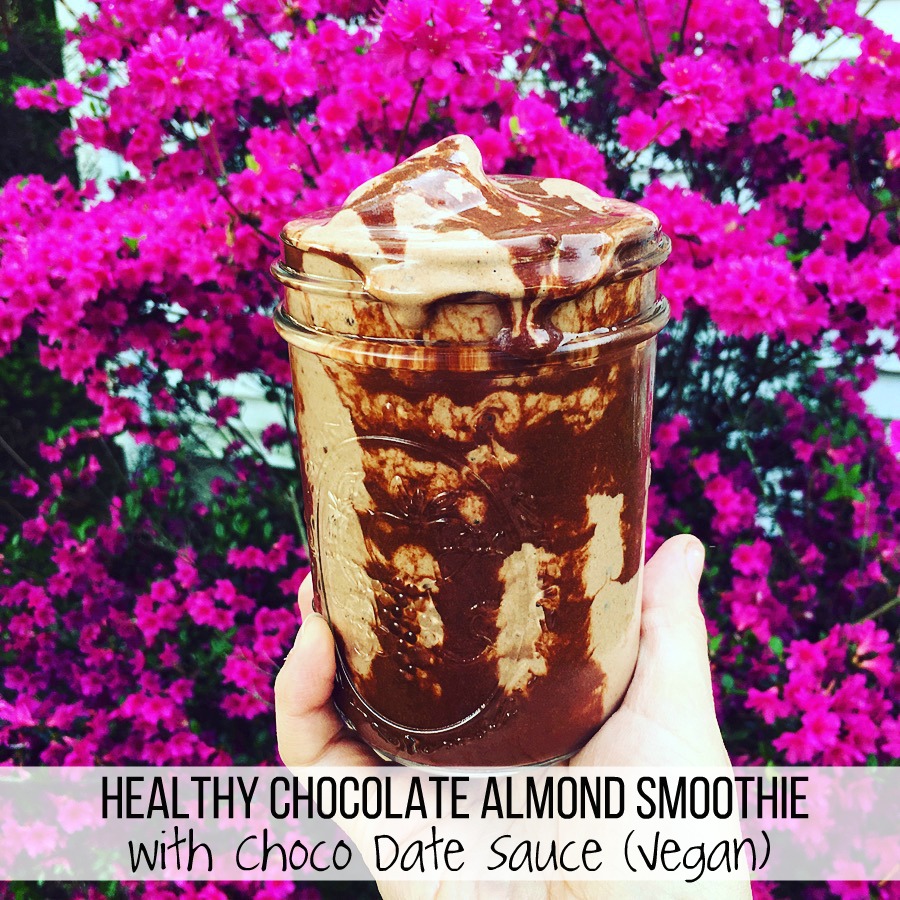 Healthy Chocolate Almond Smoothie (with Choco Date Sauce)