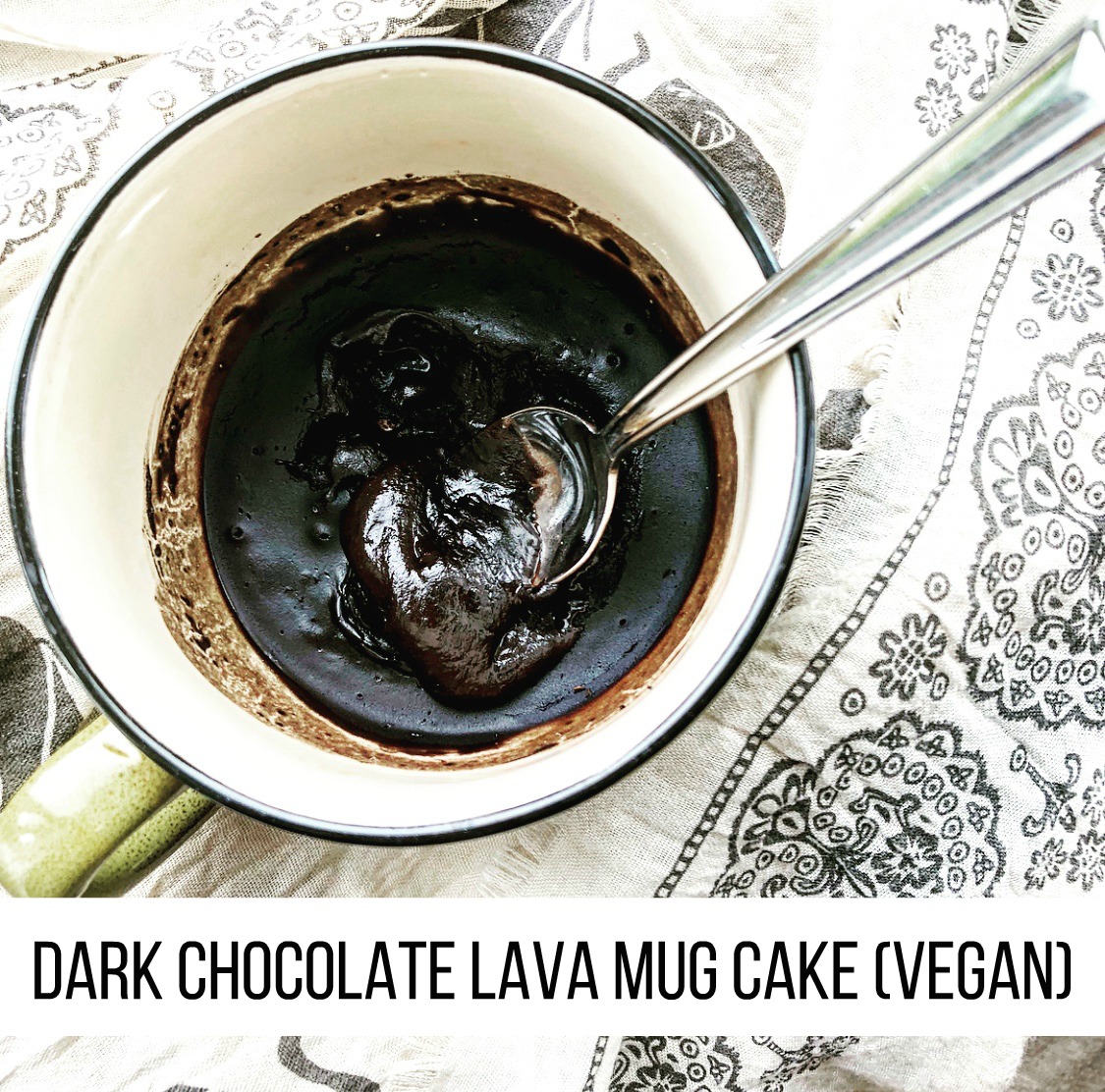 Dark Chocolate Lava Mug Cake (Vegan)