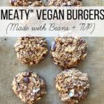 "Meaty" Vegan Burgers (Made with Beans + TVP)