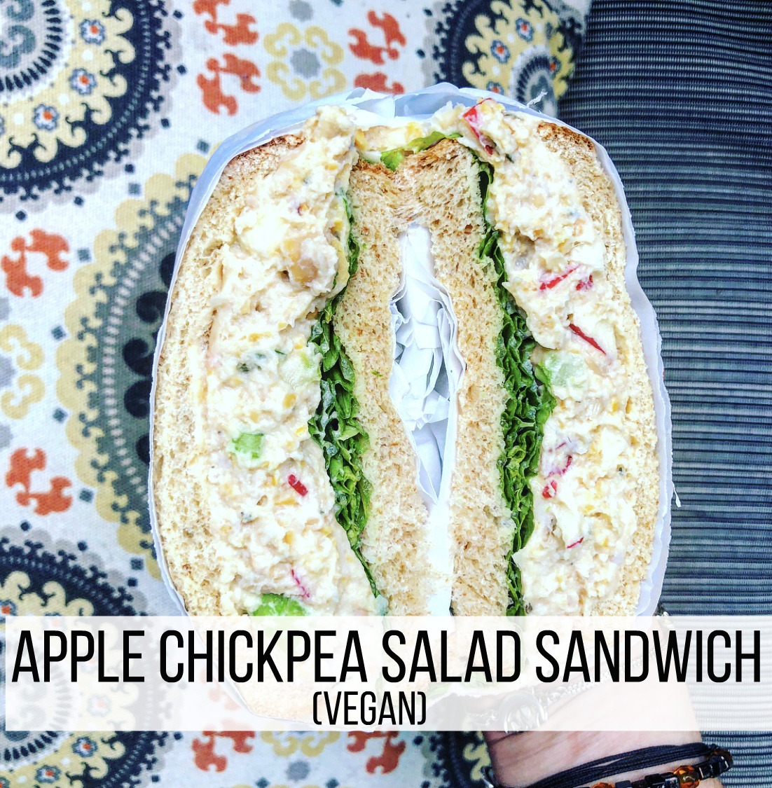 Apple Chickpea Salad Sandwich Vegan