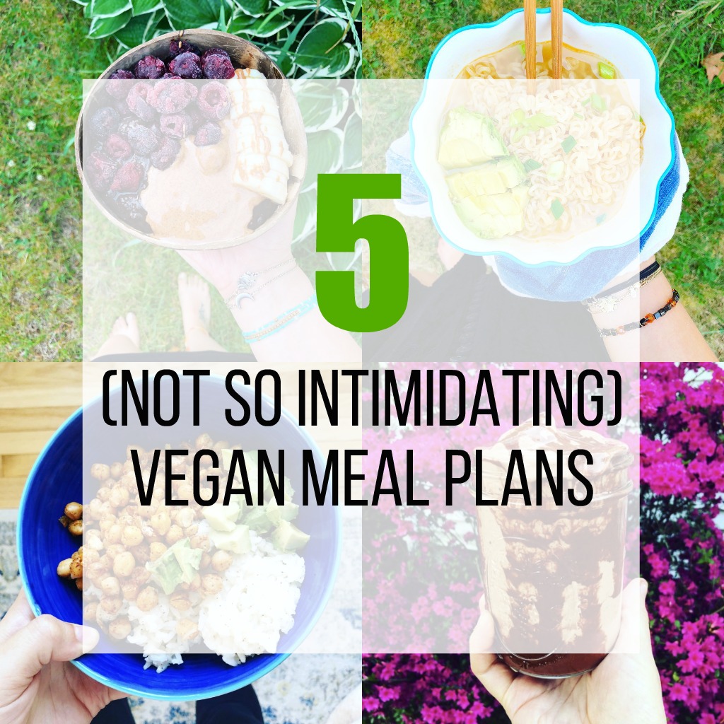 5 (Not So Intimidating) Vegan Meal Plans