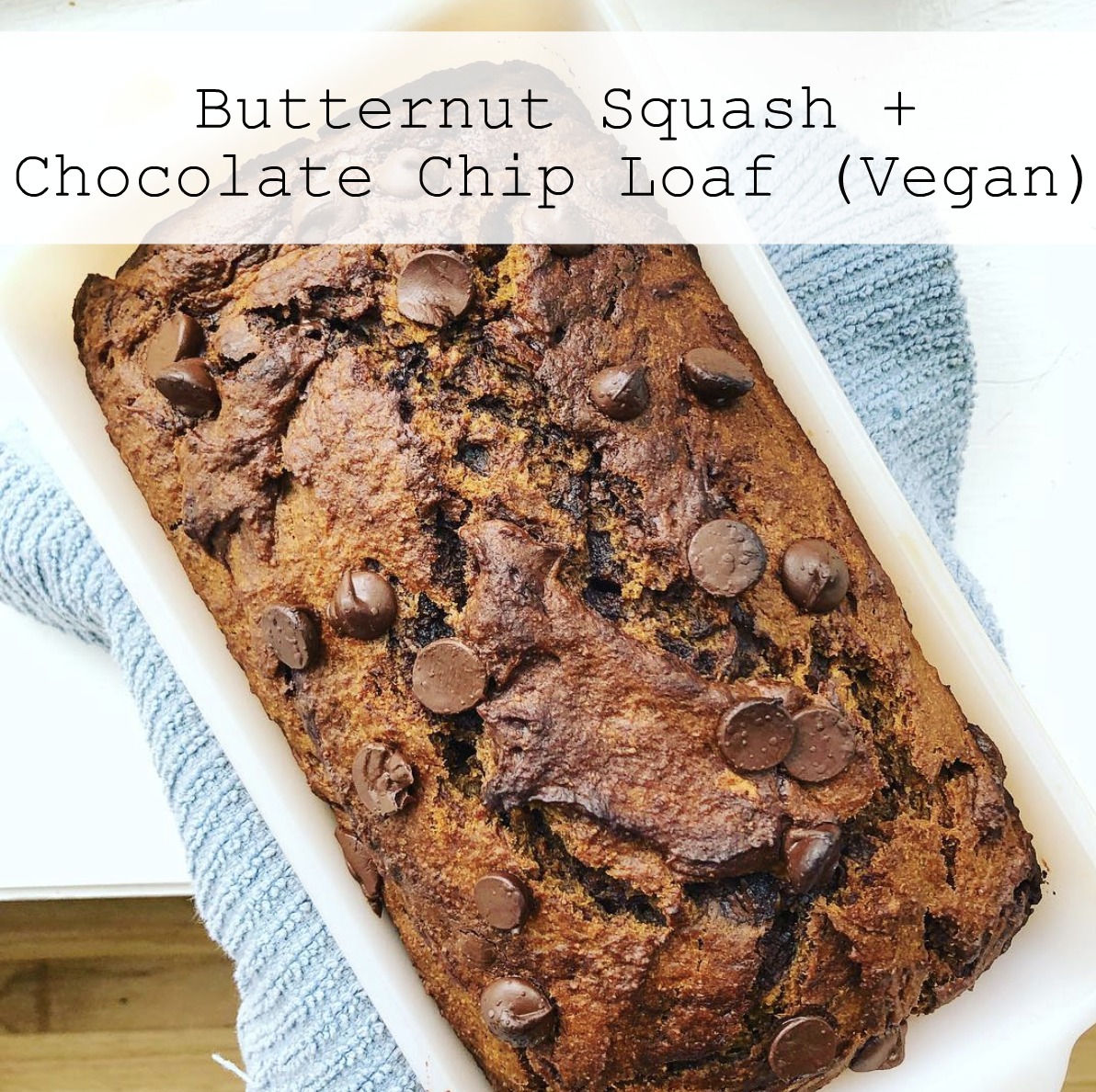 Vegan Butternut Squash + Chocolate Chip Loaf