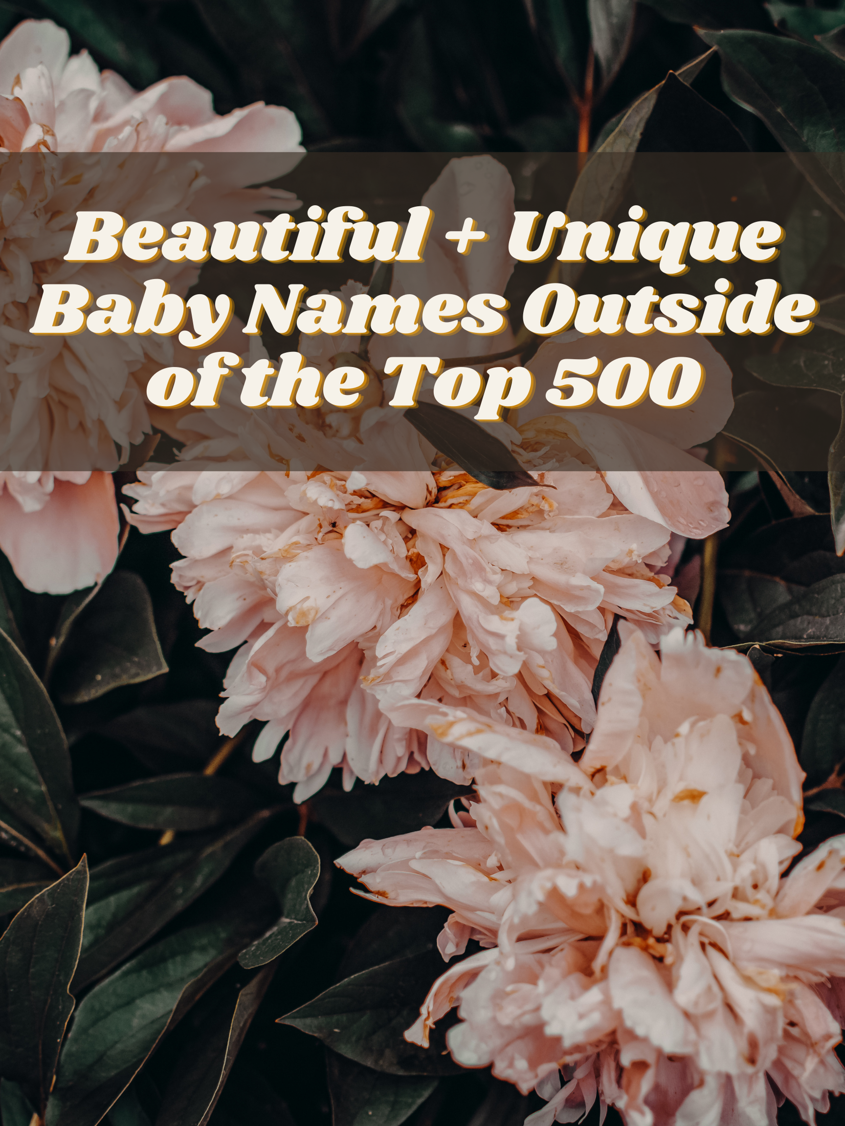 Beautiful + Unique Baby Names Outside of the Top 500