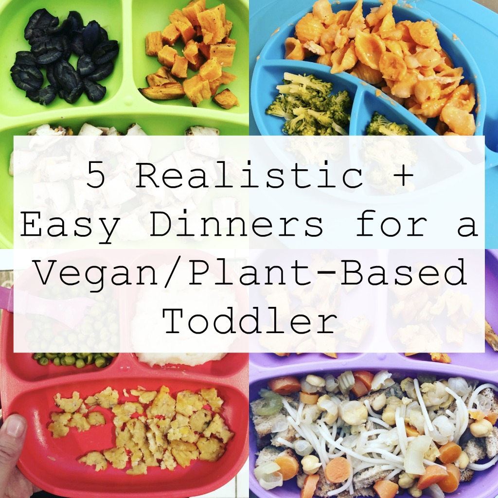 5 Realistic + Easy Dinners for a Vegan/Plant-Based Toddler