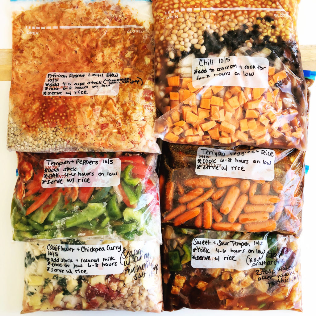 6 Vegan Crock-Pot Freezer Meals for Under $45 (Prep for Postpartum!)