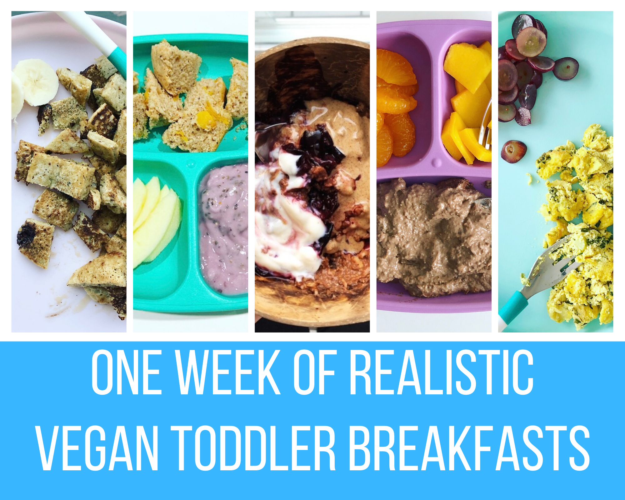 1 Week of Realistic Plant-Based Toddler Breakfasts