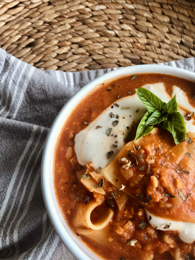 Vegan Lasagna Soup