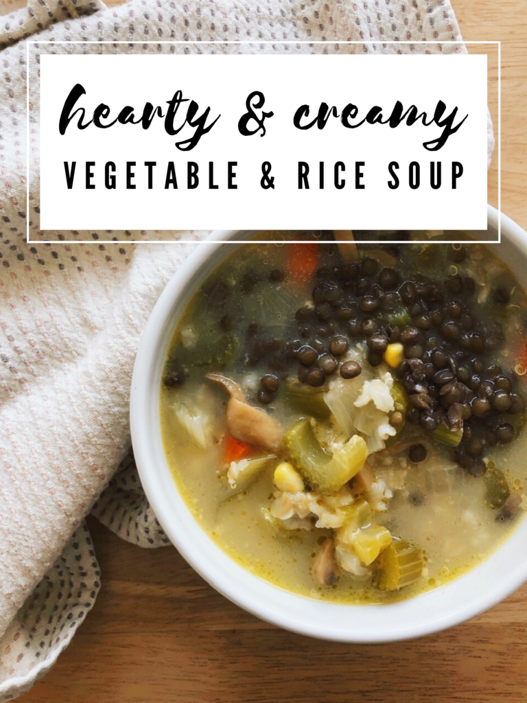 Hearty & Creamy Vegetable & Rice Soup