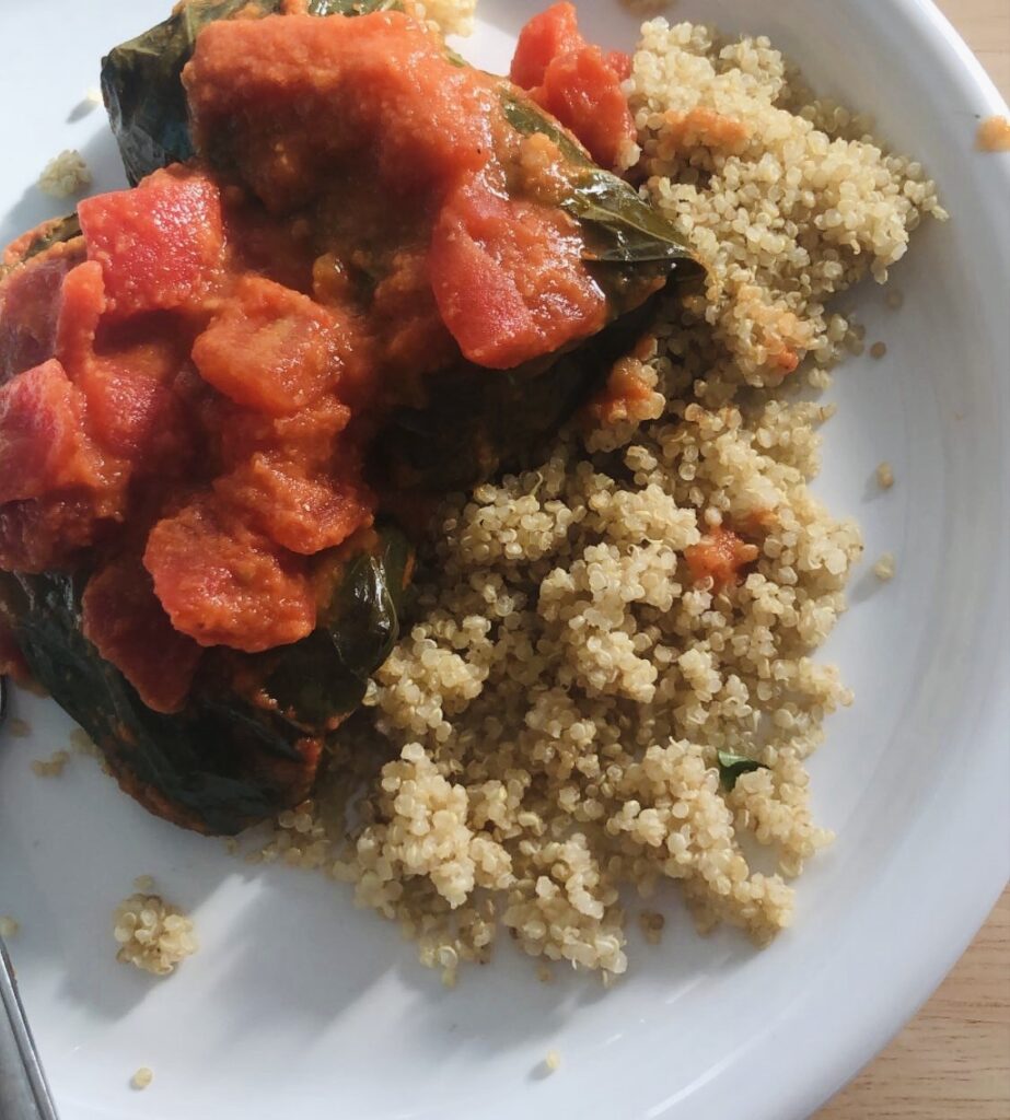 Vegan Autumn-Spiced Collard Wraps