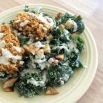 Kale Caesar Salad with Homemade Croutons