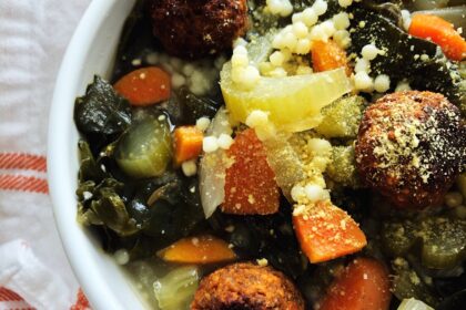 Vegan Italian Wedding Soup with Beyond Meatballs