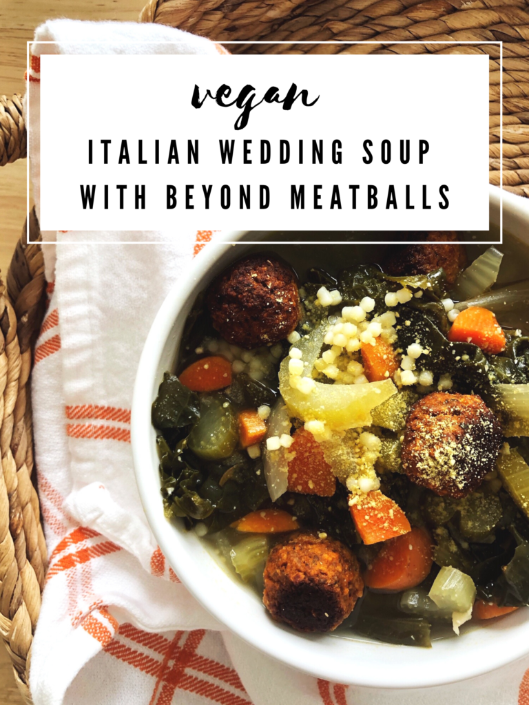 Vegan Italian Wedding Soup with Beyond Meatballs