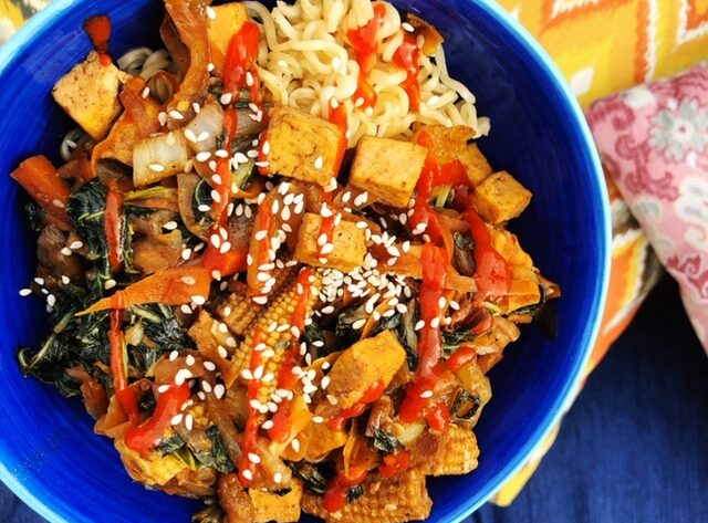 Vegan Sweet & Spicy Ramen Noodles
