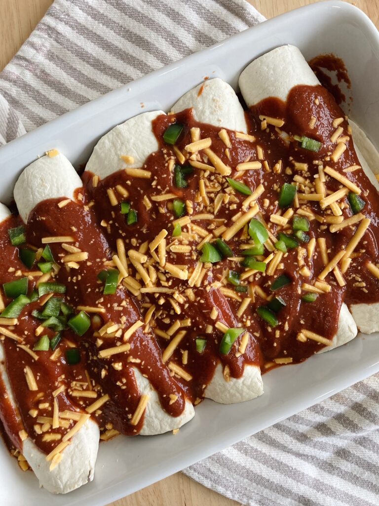 Pinto Bean & Pepper Enchiladas