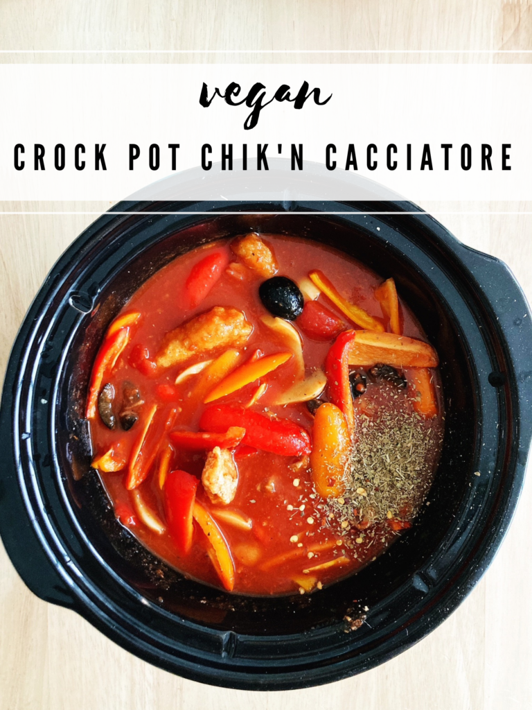 Vegan Crock-Pot Chik'n Cacciatore