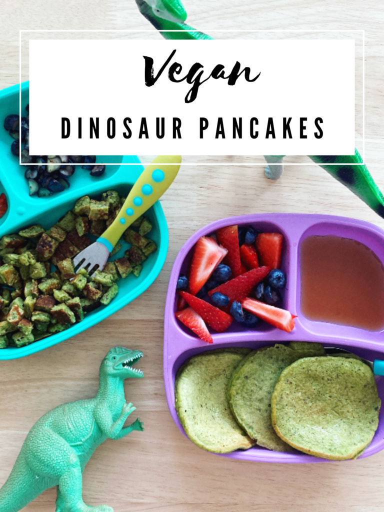 Vegan Dinosaur Pancakes