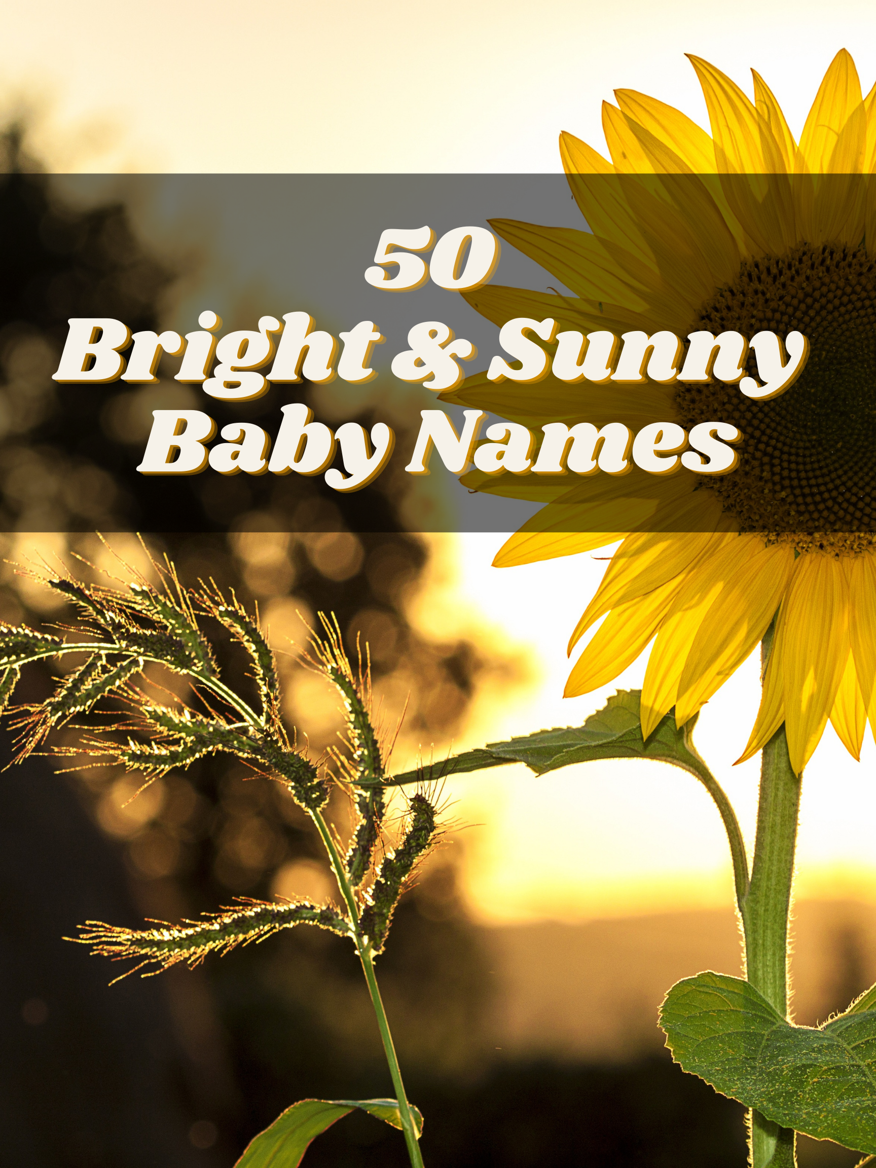 50 Bright & Sunny Baby Names