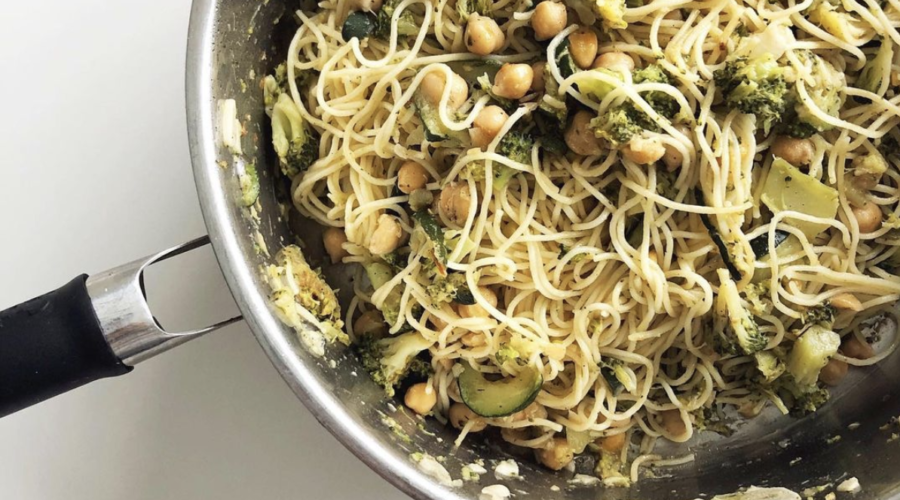 Broccoli and Chickpea Pasta