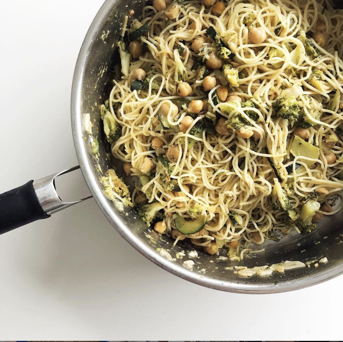 Broccoli and Chickpea Pasta