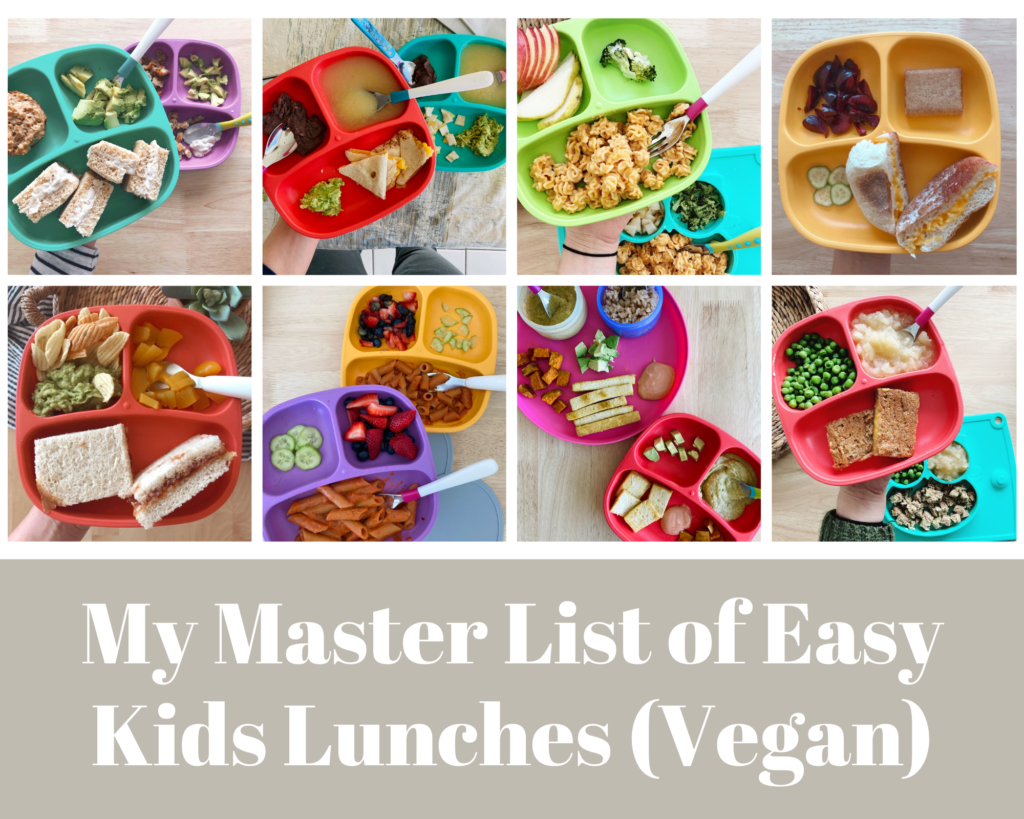 My Master List of Easy Kids Lunches (Vegan)