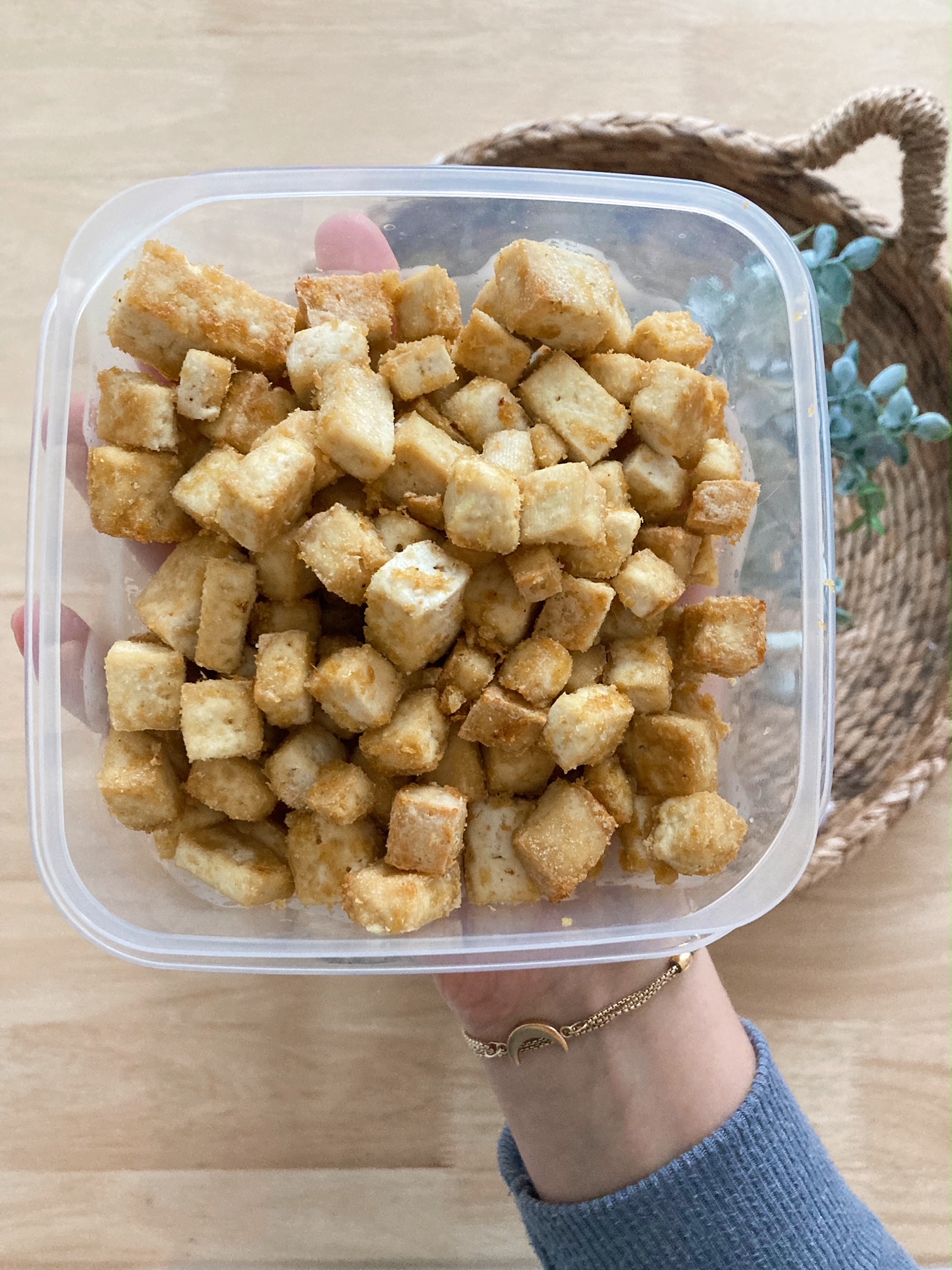 The Simplest "Cheesy" Tofu Bites
