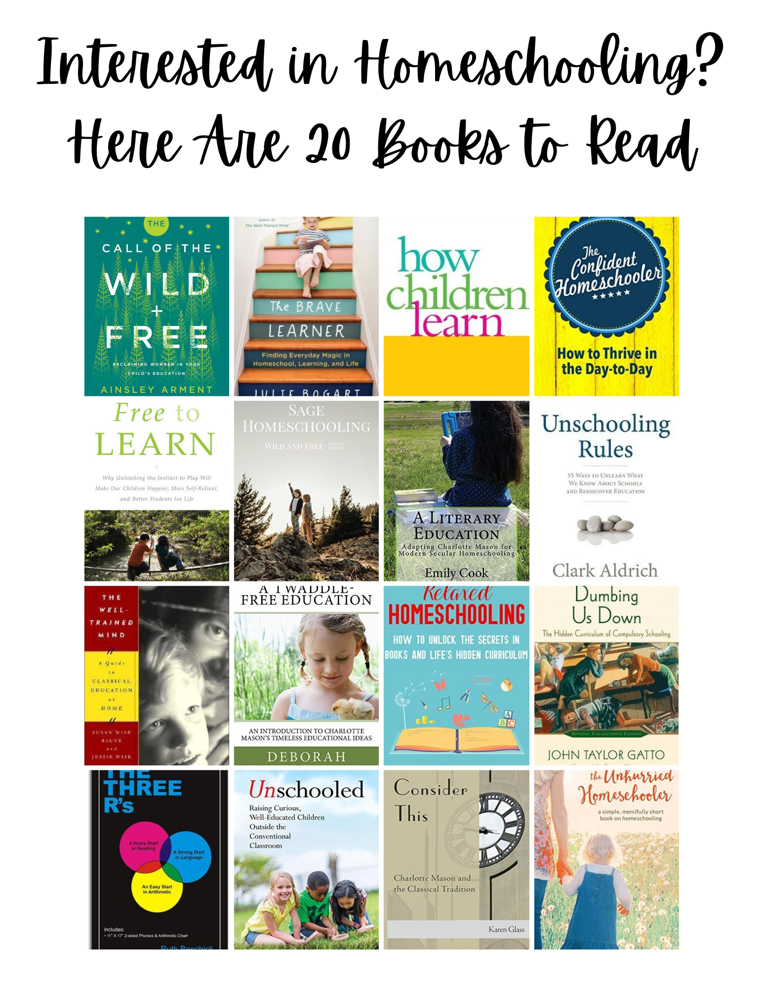 Interested in Homeschooling? Here Are 20 Books to Read