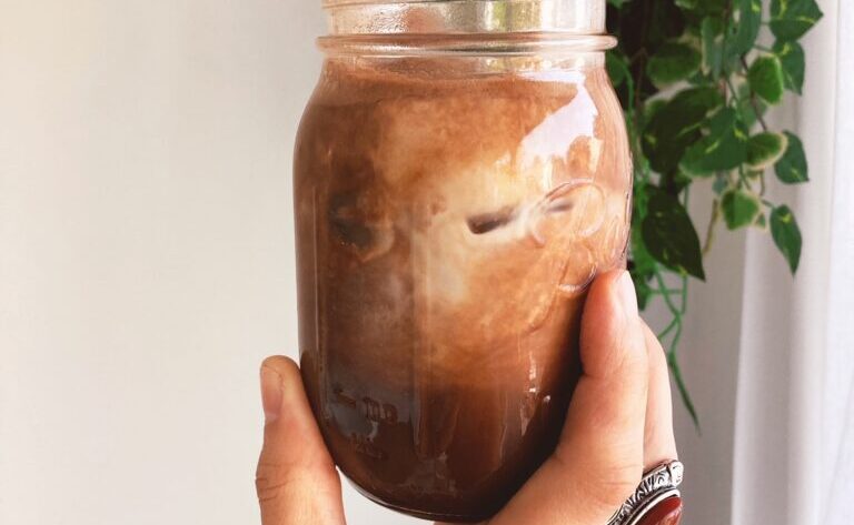 Iced Oat Milk Mocha Latte