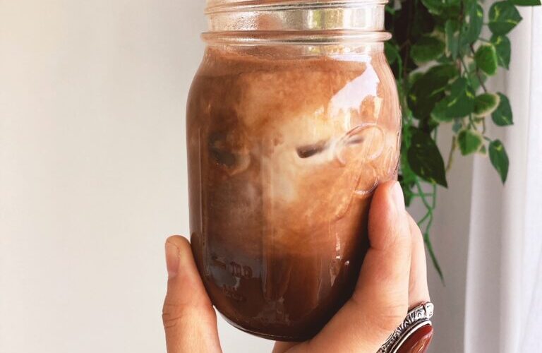 Iced Oat Milk Mocha Latte