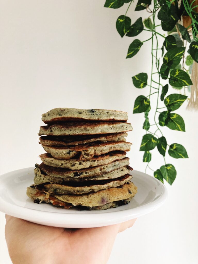 Our Favorite Iron-Rich Blueberry Pancakes (Vegan)