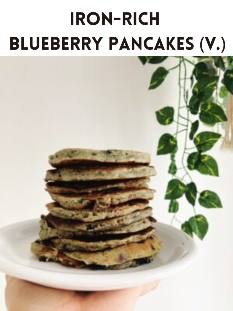 Iron-Rich Blueberry Pancakes (Vegan)